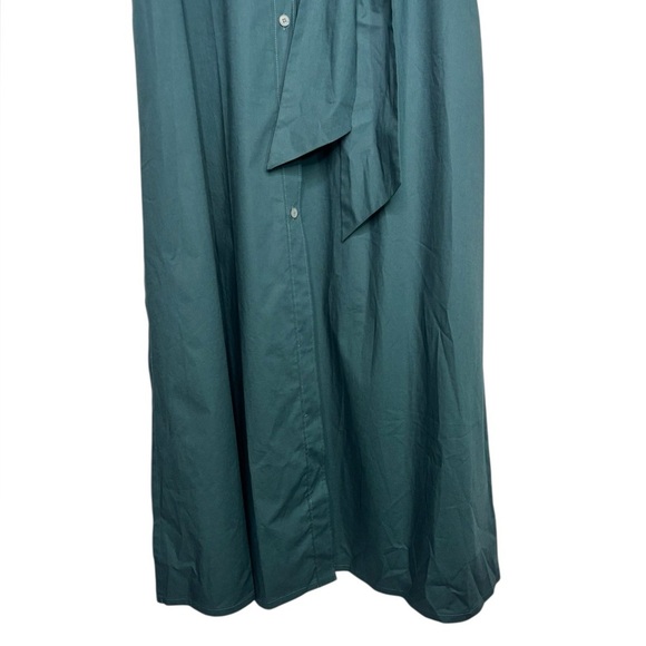 NWT Rosso35 Luxury Shirt Dress Midi in Teal Size 50 (US L) - Picture 3 of 16